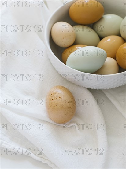 Farm fresh eggs in bowl