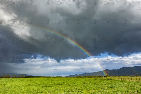 Rainbow in rural area