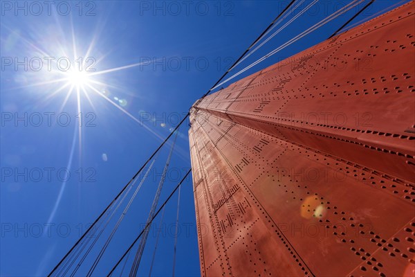 Low angle view of Golden Gate Bridge