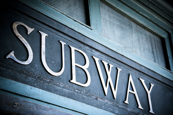 Subway entrance sign