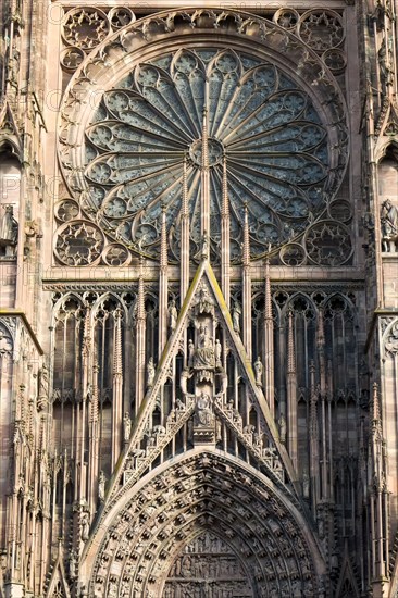 Facade of Cathedral de Notre Dame of Strasbourg