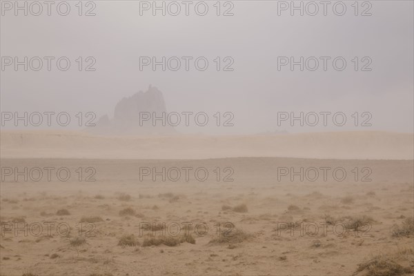 Dust storm around Shiprock