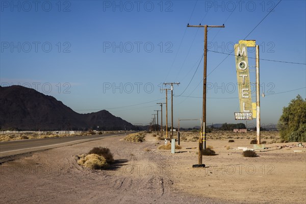Abandoned motel sign