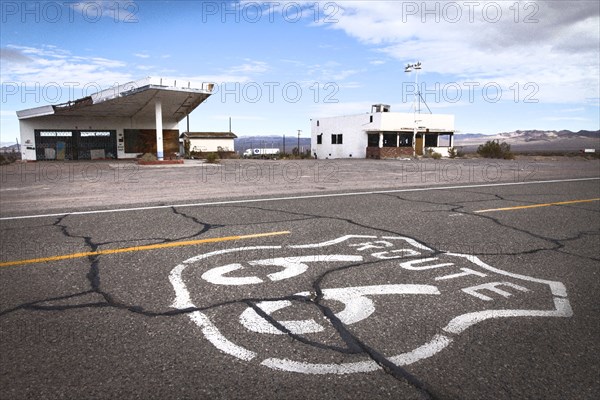 Abandoned buildings along Route 66