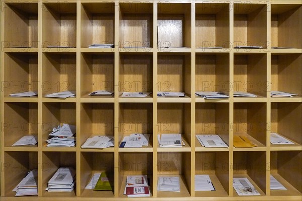 Vintage postal sorting shelf