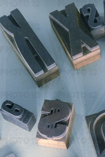 Old block letter stamps