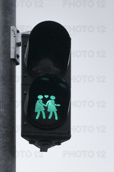 Green Walk Signal on street