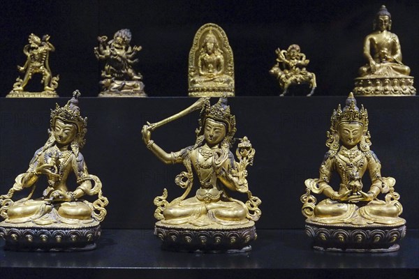 Antique Chinese brass statues