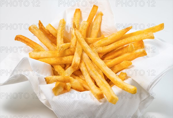 French fries on napkins