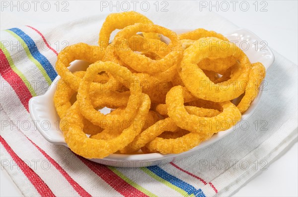 Small plate of fried onion rings