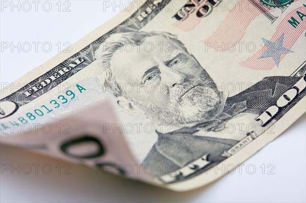 Close-up of fifty dollar bill