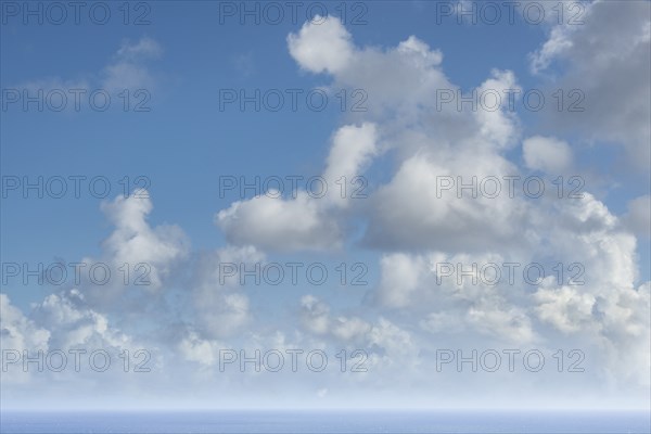 Cumulus clouds over Caribbean Sea