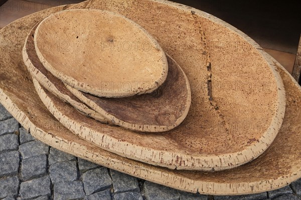 Cork bowls traditionally manufactured in Portugal