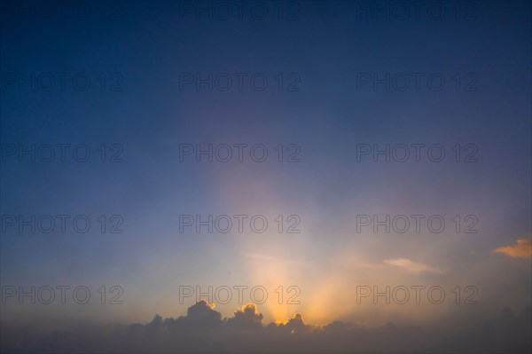 Blue sky at sunrise