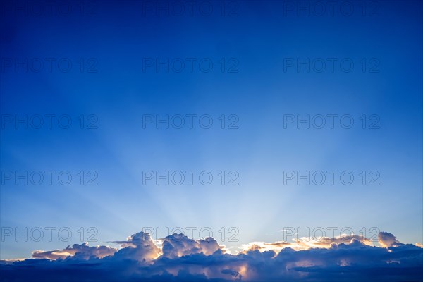 Blue sky at sunrise