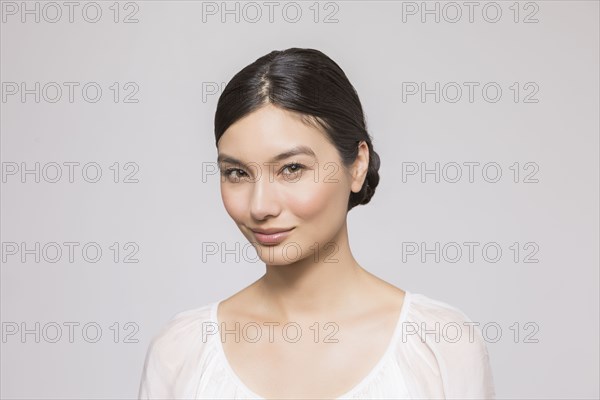 Studio portrait of beautiful woman