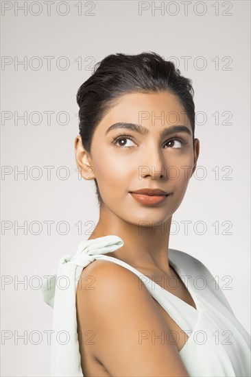 Studio portrait of beautiful woman