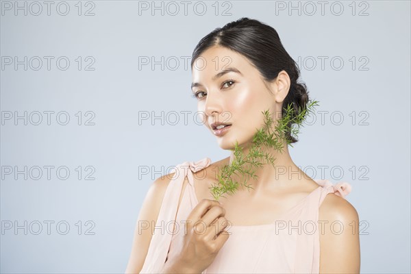 Studio portrait of beautiful woman