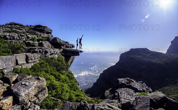 People enjoying view from Table Mountain