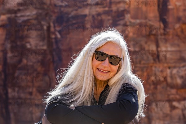 Portrait of smiling female hiker in Zion National Park