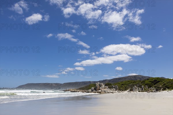 Grotto Beach and ocean on sunny day