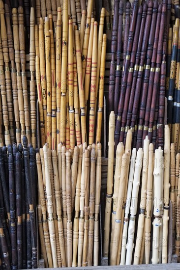 Traditional Moroccan musical instruments for sale in medina