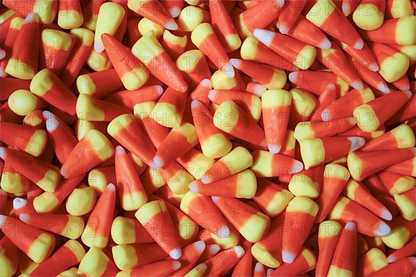 Heap of red and yellow vintage candy