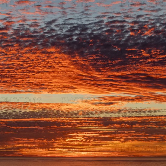 Multi colored clouds at sunset