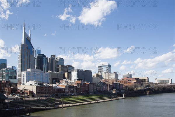 Downtown buildings and Cumberland River