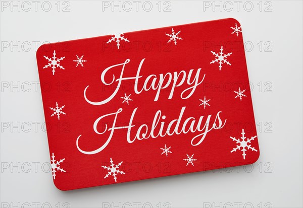 Red Christmas greeting card