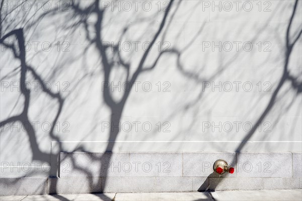 Abstract shadows on concrete wall