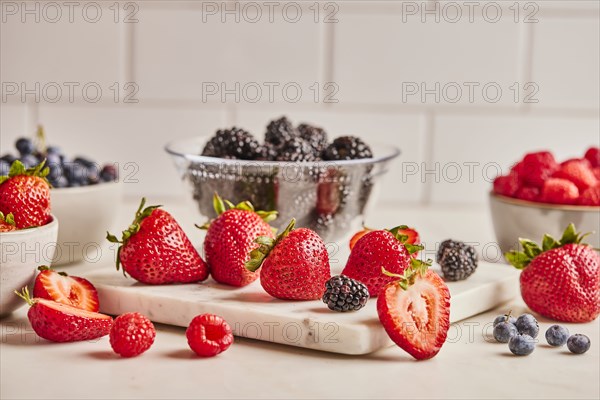 Fresh fruit on kitchen counter