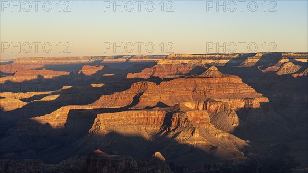 Grand Canyon National Park rock formations at sunset