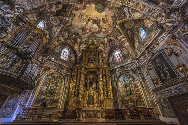 Ornate baroque interior of church