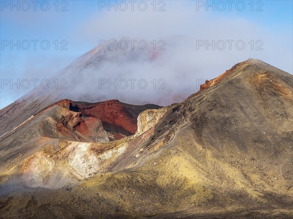 Steam raising over Mount Ngauruhoe