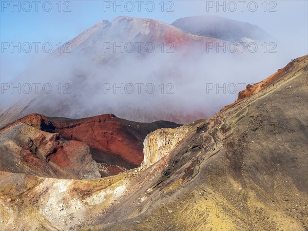 Steam raising over Mount Ngauruhoe