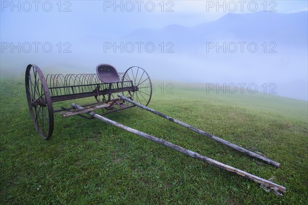 Wooden farm machine in Carpathian Mountains