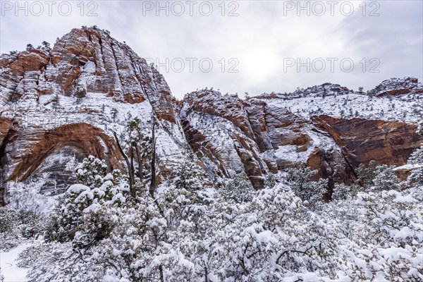 Scenic view of mountains in winter