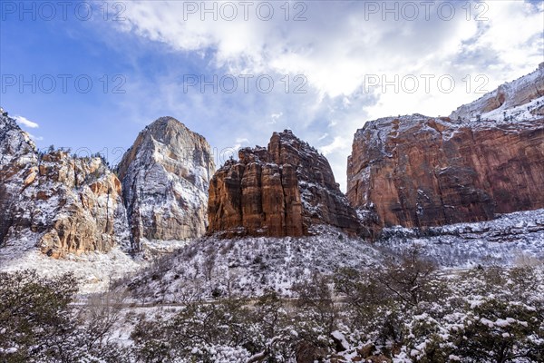 Scenic view of mountains in winter