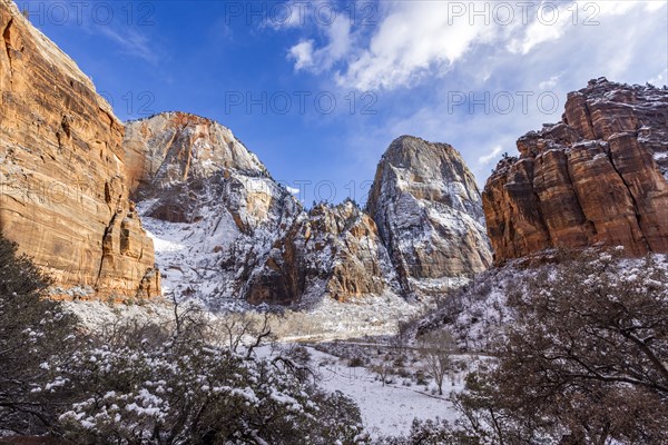 Scenic view of mountains in winter