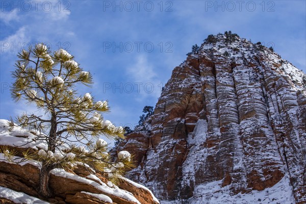 Scenic view of mountain peak in winter