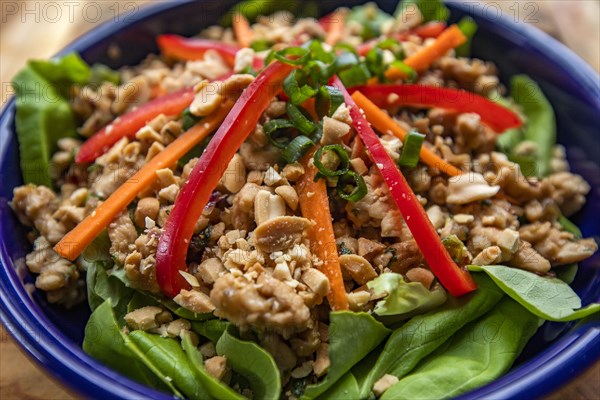 Close up of fresh salad in bowl