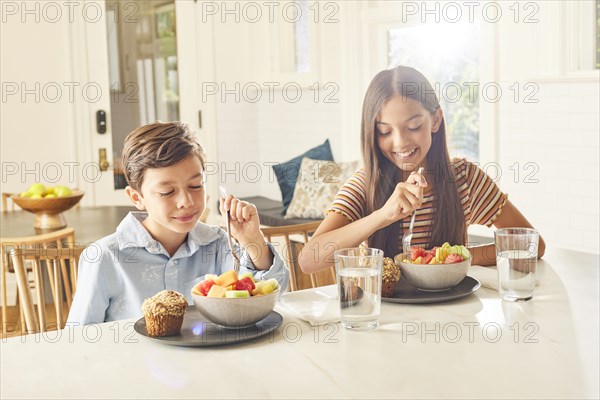 Smiling boy and girl