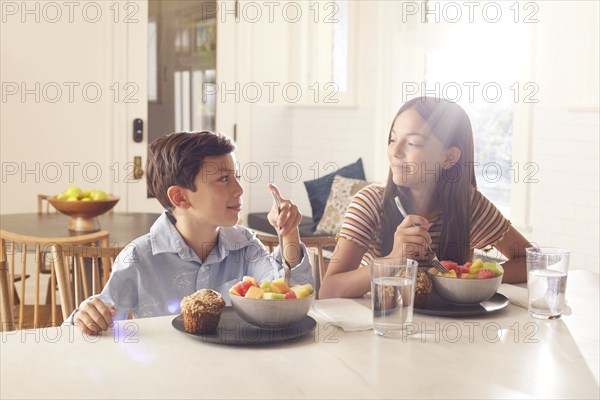 Smiling boy and girl