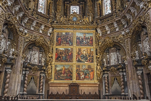 Ornate main altar of Valencia Cathedral