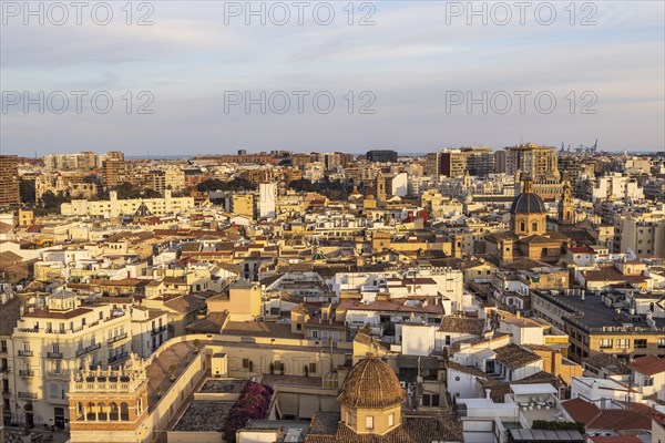 Elevated view of crowded cityscape