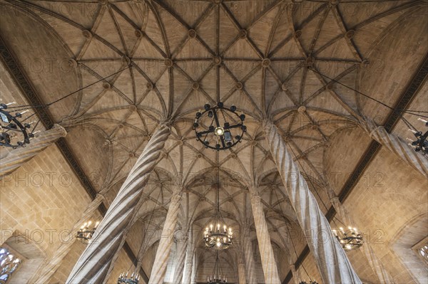 Low angle view of interior of Silk Exchange