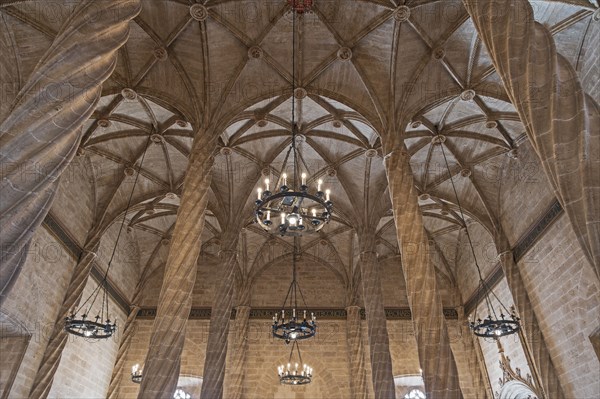 Low angle view of interior of Silk Exchange