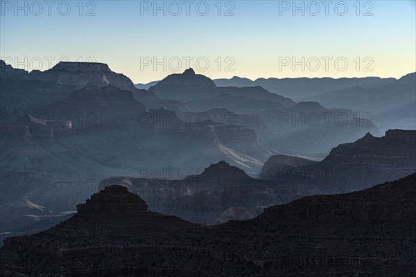 Sunrise at south rim of Grand Canyon