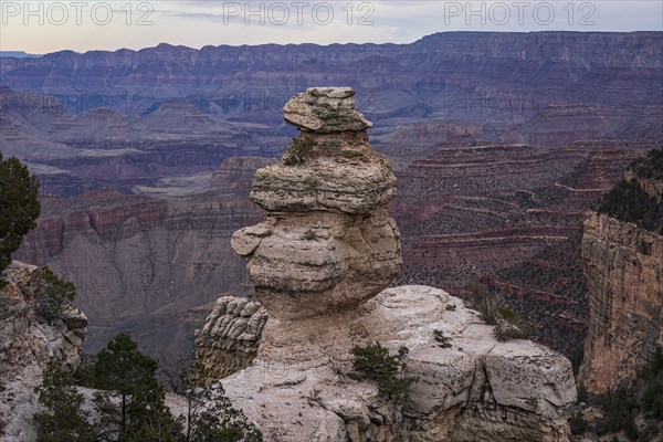 Rock formation in south rim of Grand Canyon